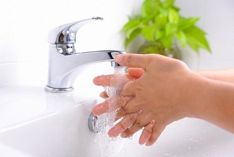 hand washing to prevent parasite infection